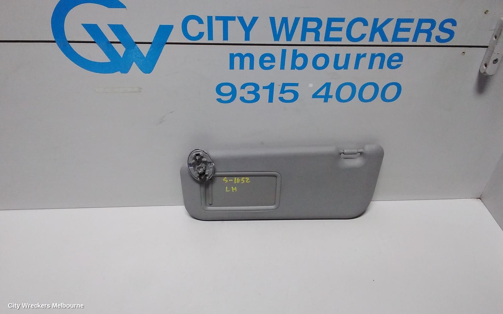 TOYOTA YARIS SUNVISOR, NCP9#, LH SIDE, W/ MIRROR TYPE, 10/2005 - 06/2016