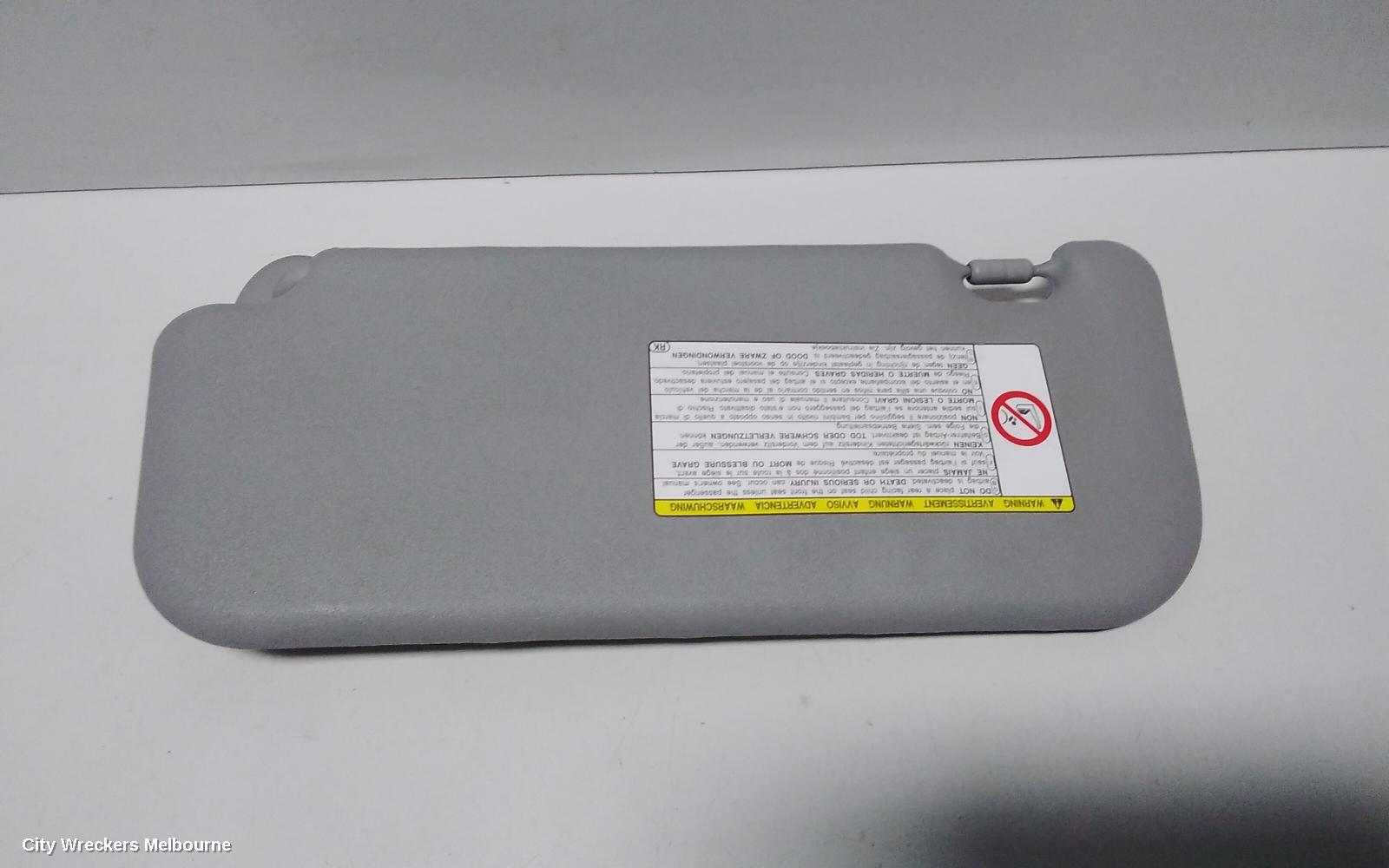TOYOTA YARIS SUNVISOR, NCP9#, RH SIDE, W/ MIRROR TYPE, 10/2005 - 06/2016