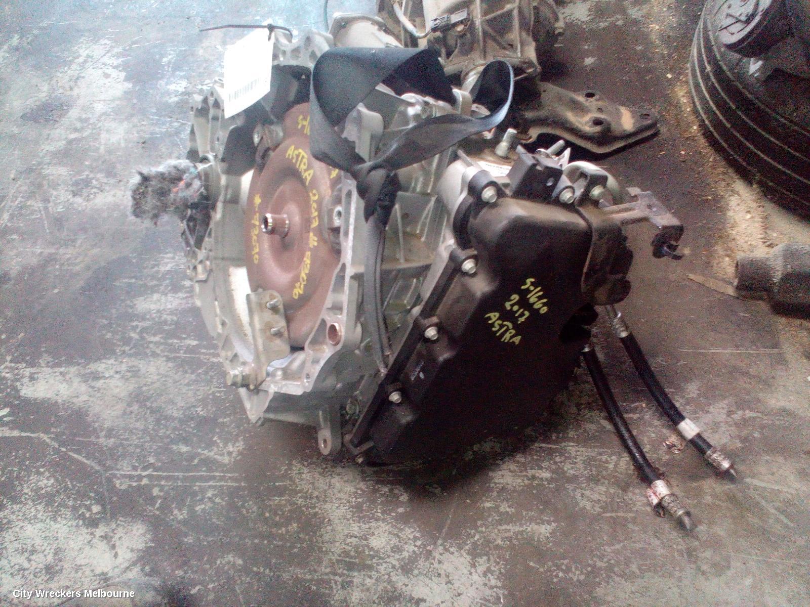 HOLDEN ASTRA TRANS/GEARBOX, AUTO, PETROL, 1.4, TURBO, 7NKS CODE, BK-BL, 09/2016 - 12/2020