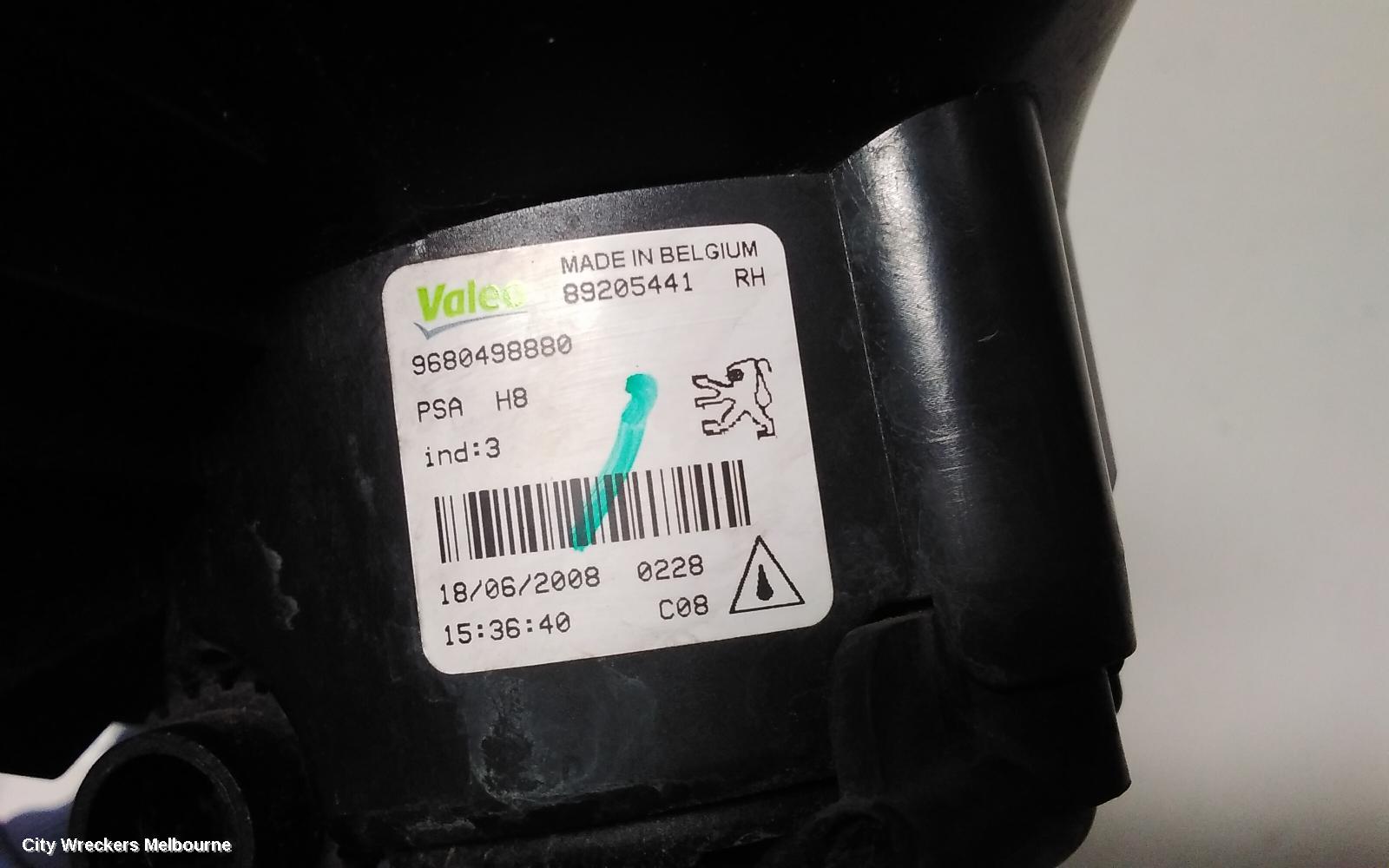 PEUGEOT 308 RIGHT INDICATOR/FOG/SIDE, BUMPER FOGLAMP, T7, 09/2007 - 07/2011
