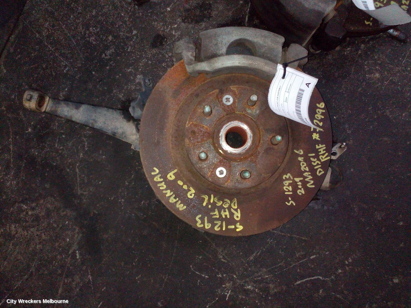MAZDA 6 LEFT FRONT HUB ASSEMBLY, GH, DIESEL TYPE, 02/2008 - 11/2012