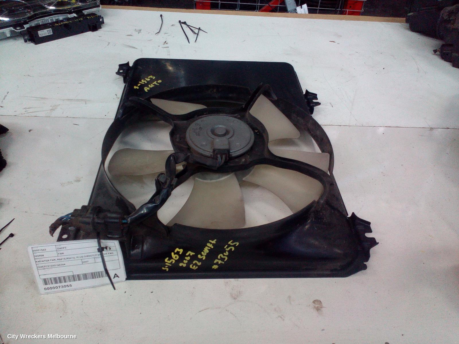 SUZUKI SWIFT FAN, RADIATOR FAN, RS415/RS416, PLUG DIRECTLY ON THE FAN, 09/2004 - 07/2007