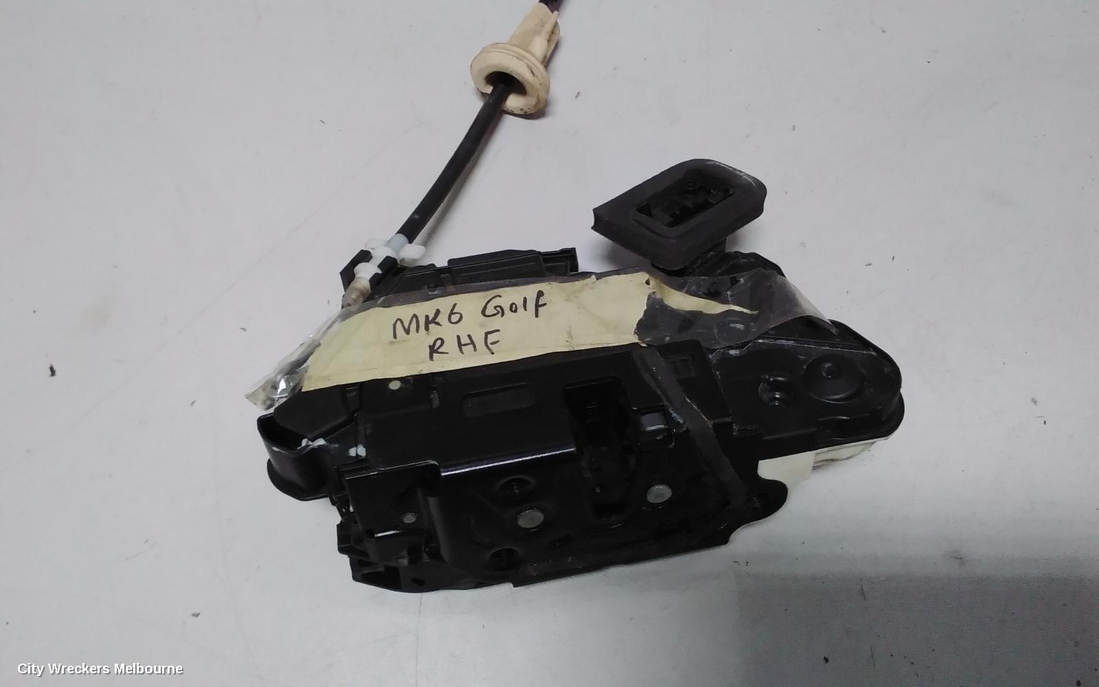 VOLKSWAGEN GOLF DOOR/BOOT/GATE LOCK, RIGHT FRONT DOOR LOCK, GEN 6, HATCH/CABRIO, P/N 5K2837016B, 12/2008 - 01/2016