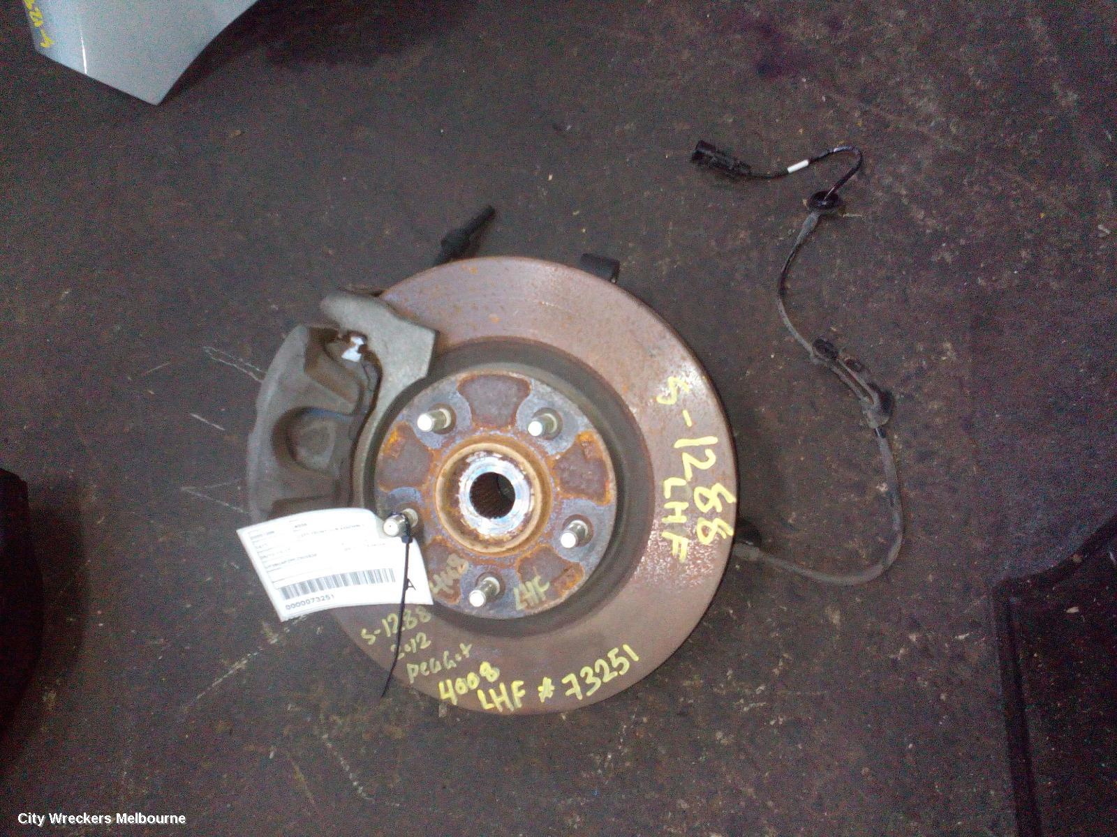 PEUGEOT 4008 LEFT FRONT HUB ASSEMBLY, 05/2012 - 12/2017