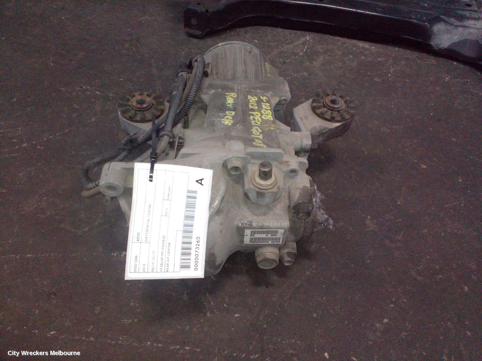 PEUGEOT 4008 DIFFERENTIAL CENTRE, 05/2012 - 12/2017