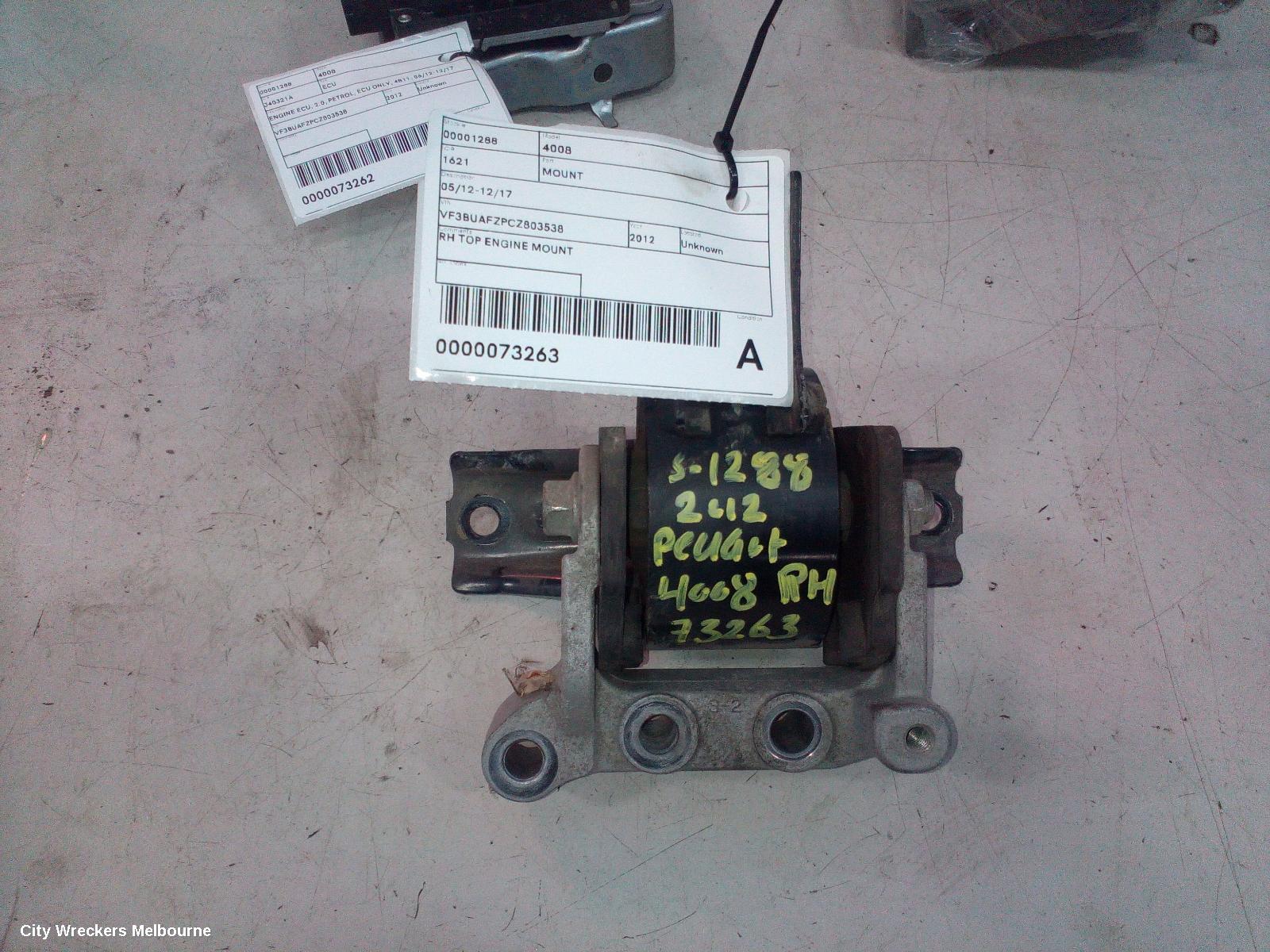 PEUGEOT 4008 MOUNT, ENGINE MOUNT, PETROL, 2.0, 4B11, MIVEC/VVT, 06/2012 - 12/2017