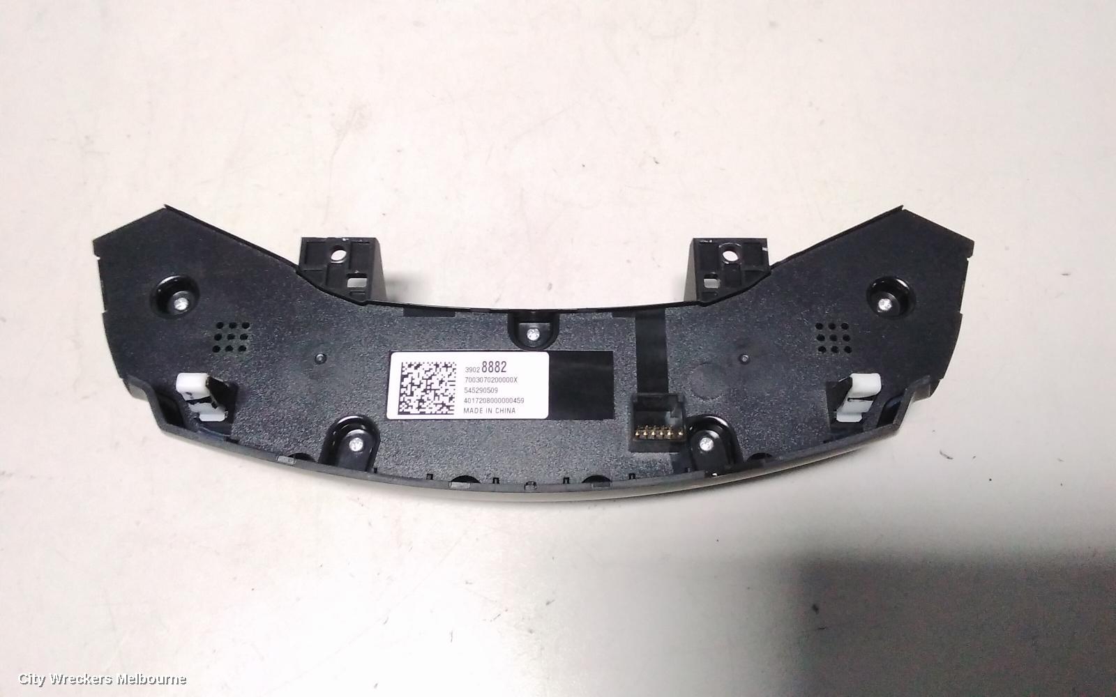 HOLDEN ASTRA HEATER/AC CONTROLS, NON CLIMATE CONTROL, BL, SEDAN 05/2017 - 12/2020