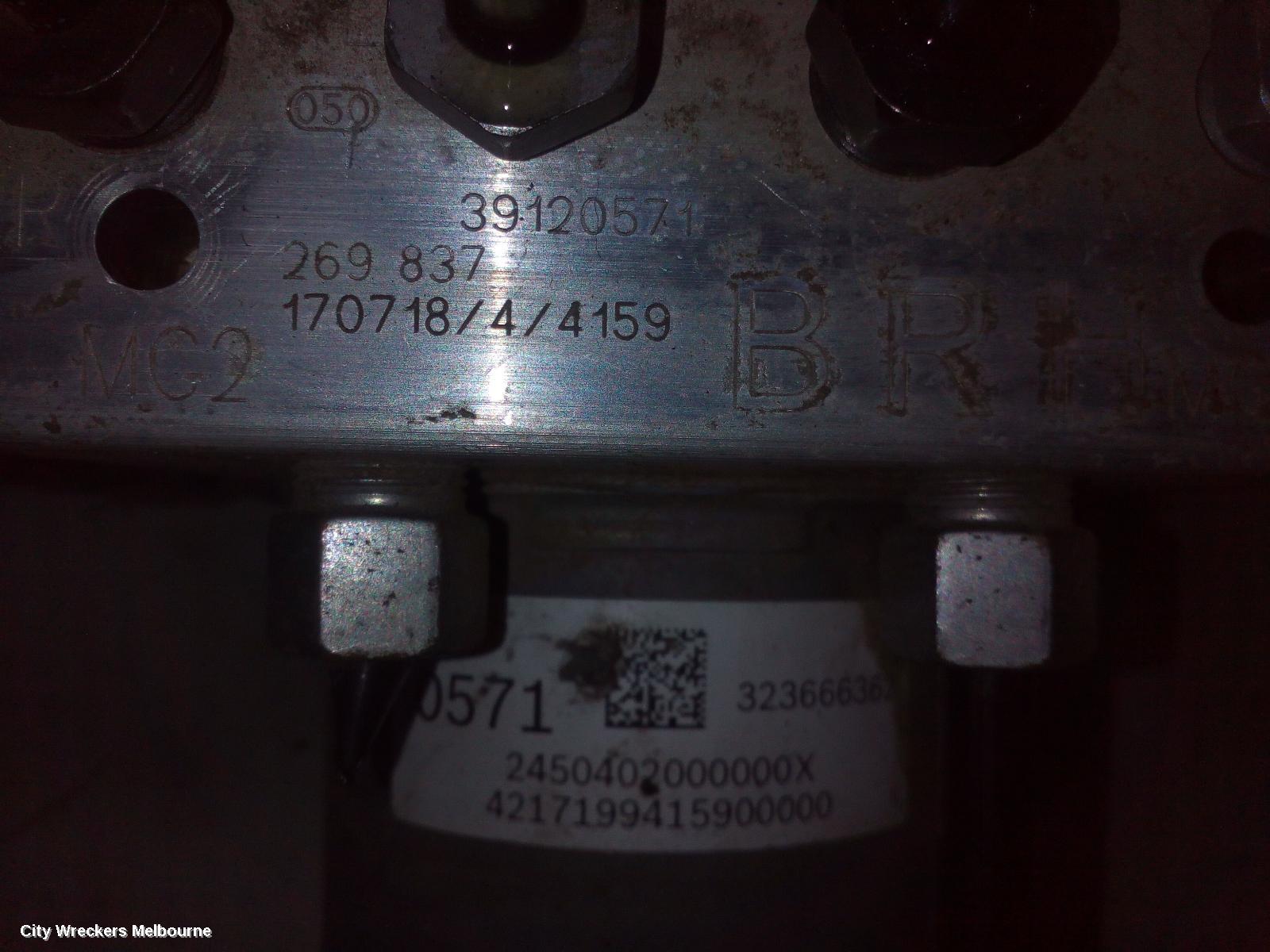 HOLDEN ASTRA ABS PUMP/MODULATOR, BK-BL, 09/2016 - 12/2020