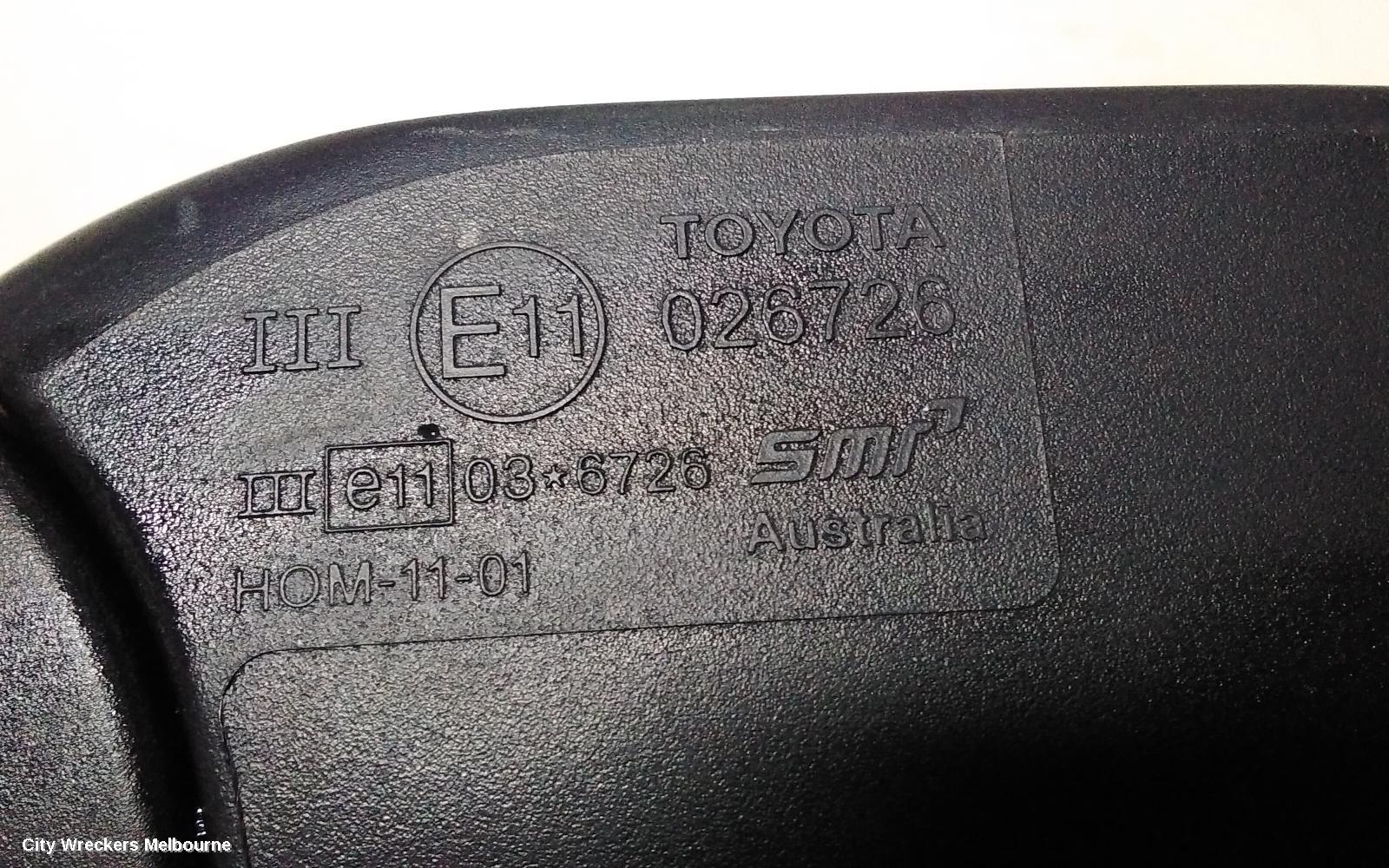 TOYOTA CAMRY RIGHT DOOR MIRROR, ASV50, ALTISE/ATARA S/SX, NON AUTO DIPPING TYPE, 05/2015 - 10/2017