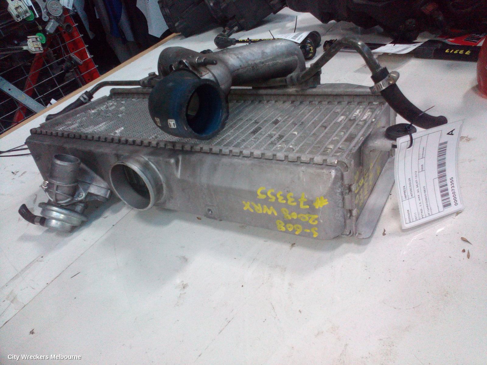 SUBARU IMPREZA INTERCOOLER, PETROL, 2.5, WRX, G3, 04/2007 - 12/2013