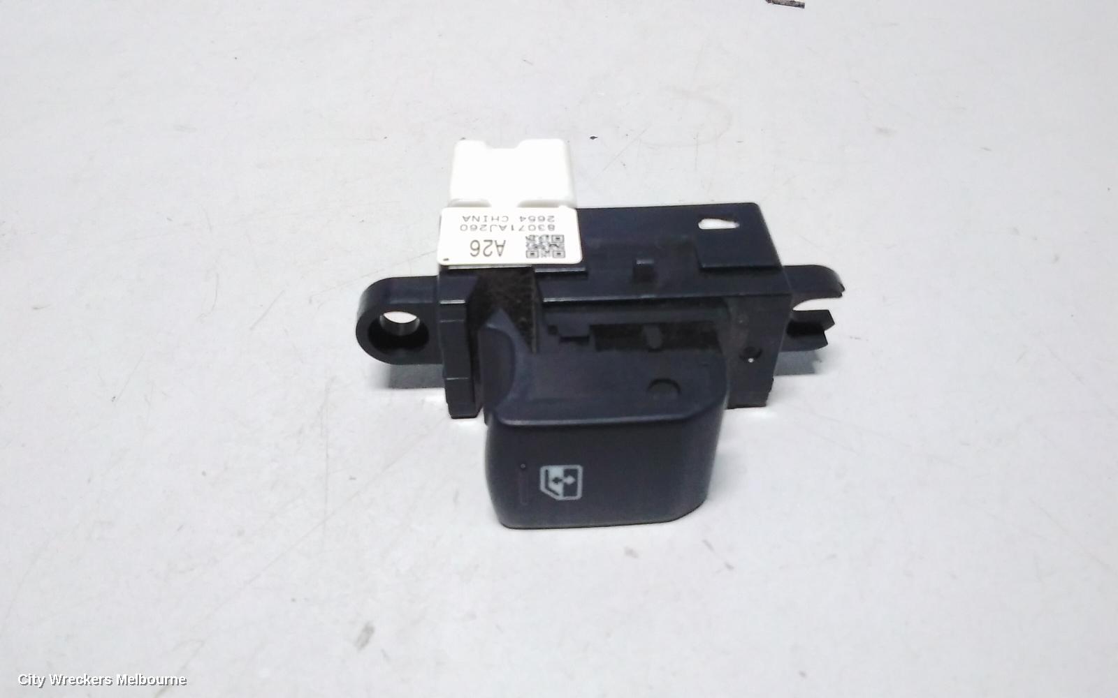 SUBARU WRX PWR DR WIND SWITCH, LH FRONT/LH REAR/RH REAR, BLACK BUTTONS, V1, 03/2014 - 05/2017
