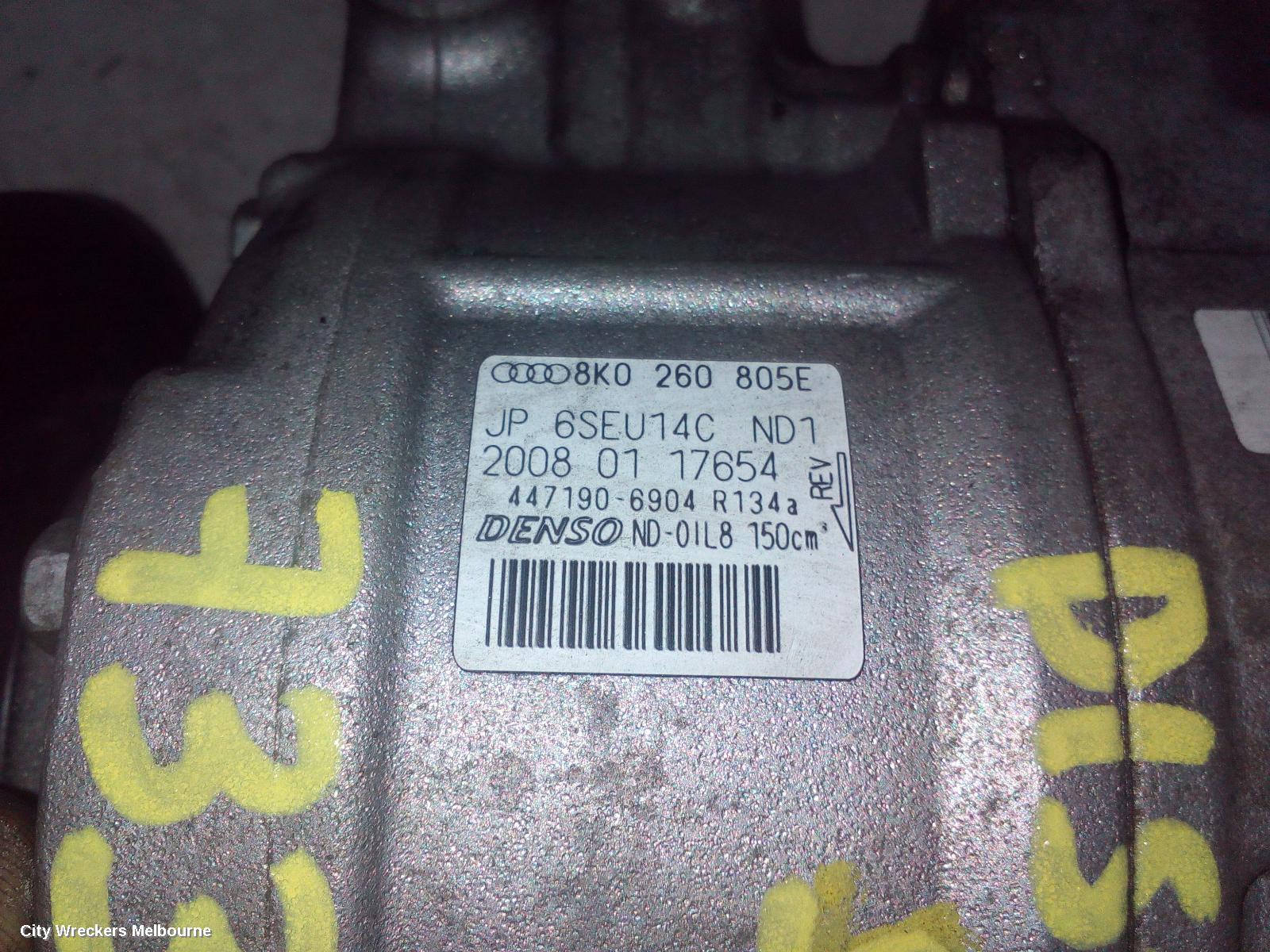 AUDI A4 A/C COMPRESSOR, B8 8K (A4), 2.0, DIESEL, 02/2008 - 06/2012
