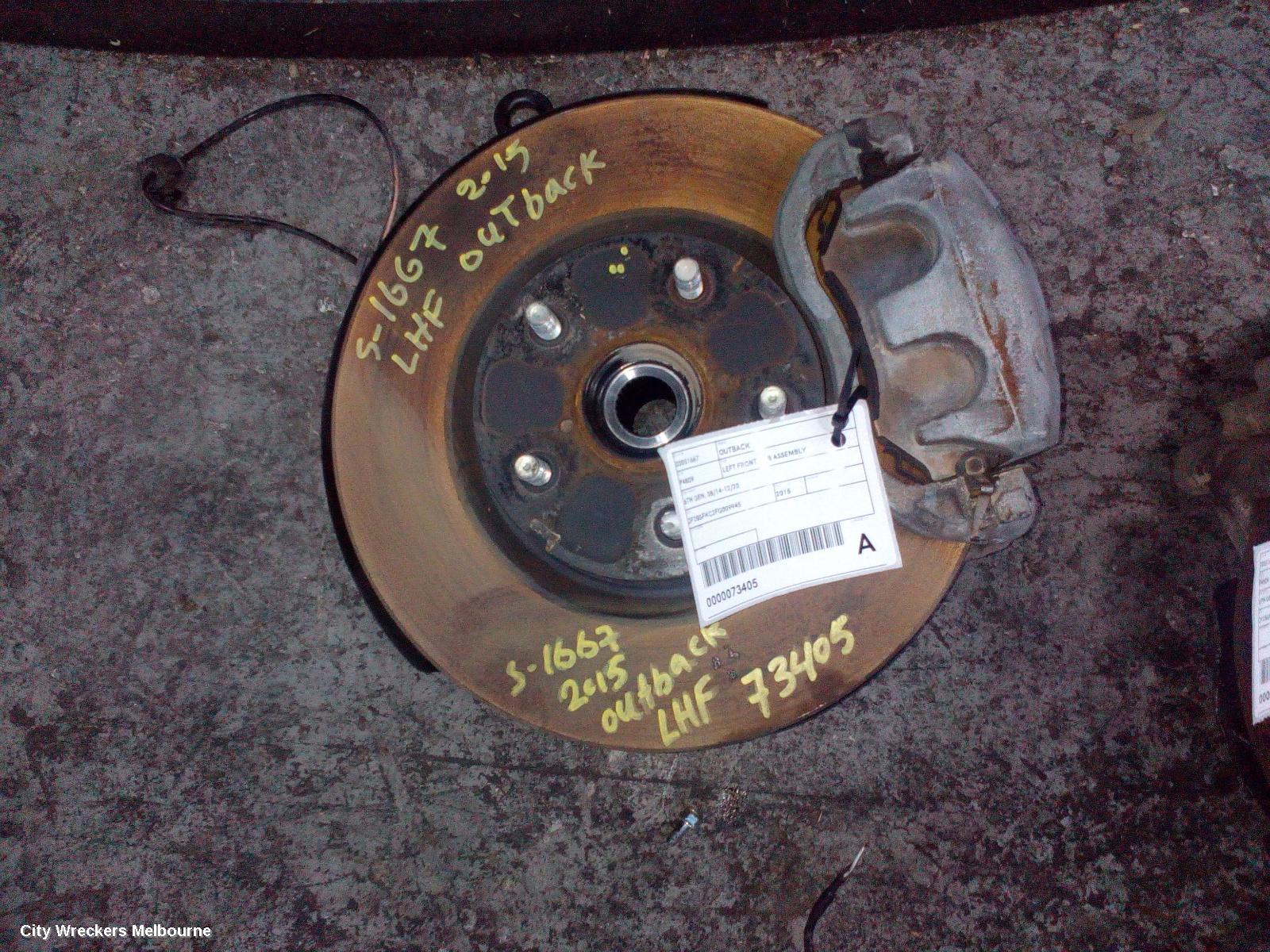 SUBARU OUTBACK LEFT FRONT HUB ASSEMBLY, 6TH GEN, 08/2014 - 12/2020