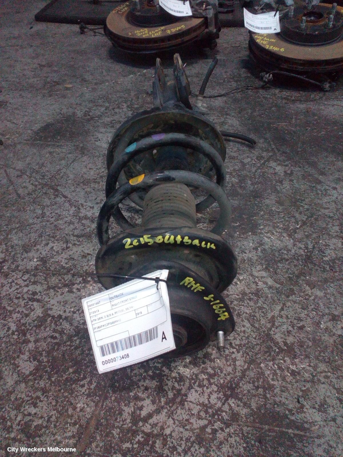 SUBARU OUTBACK RIGHT FRONT STRUT, 6TH GEN, 2.5/3.6, PETROL, 08/2014 ONWARDS