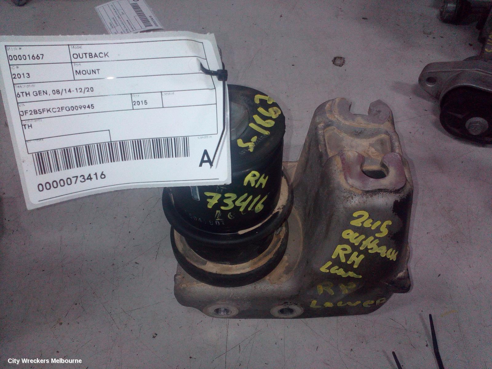 SUBARU OUTBACK MOUNT, 6TH GEN, 08/2014 - 12/2020