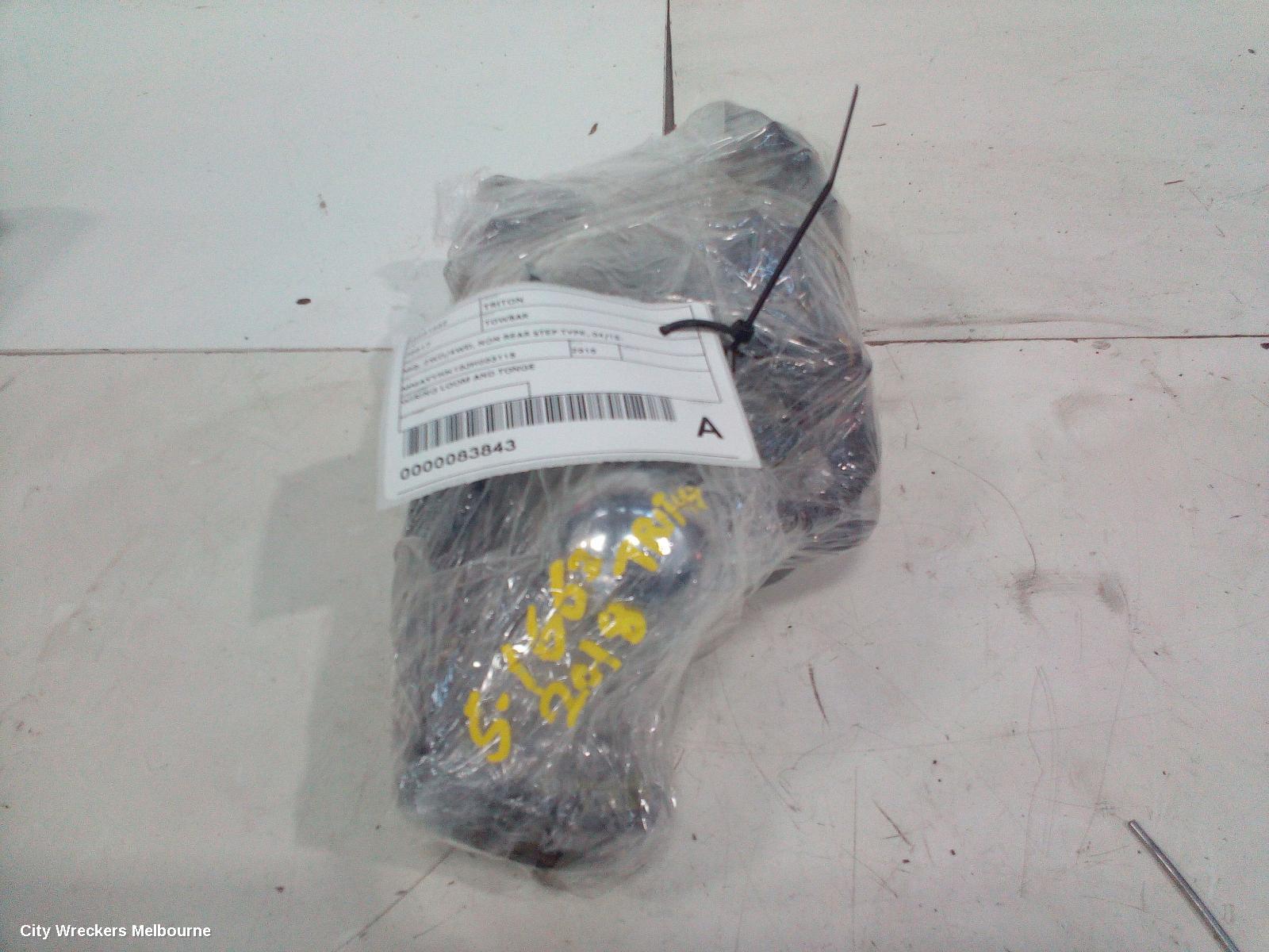 MITSUBISHI TRITON TOWBAR, MQ, 2WD/4WD, NON REAR STEP TYPE, 03/2015 - 10/2018