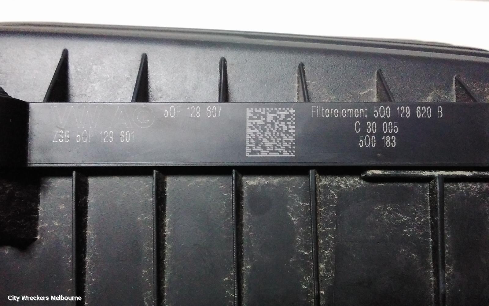 VOLKSWAGEN TIGUAN AIR CLEANER/BOX, AIR CLEANER, 5NA, 2.0, PETROL, CZPA CODE, 06/2016 ONWARDS