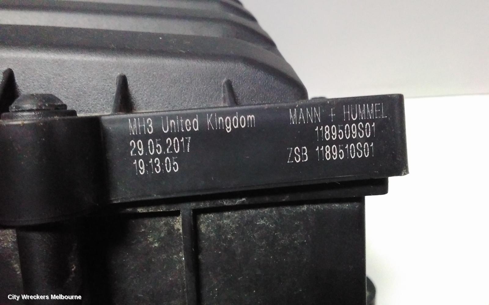VOLKSWAGEN TIGUAN AIR CLEANER/BOX, AIR CLEANER, 5NA, 2.0, PETROL, CZPA CODE, 06/2016 ONWARDS