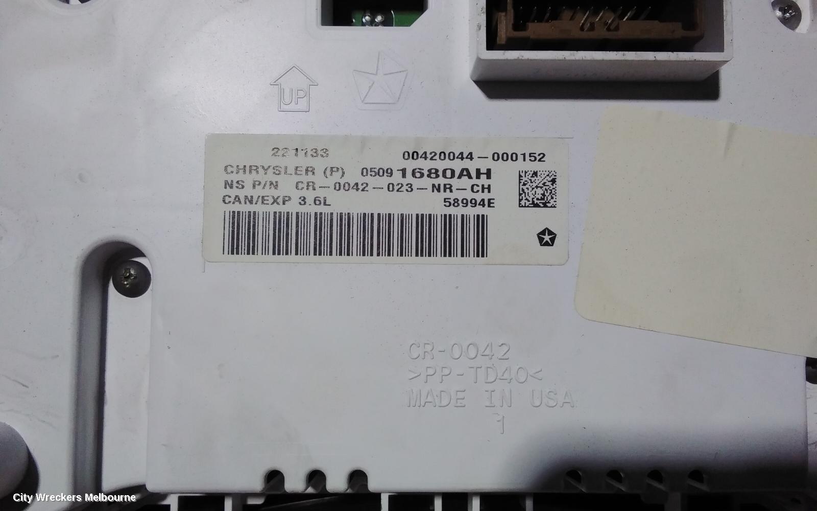 JEEP GRANDCHEROKEE INSTRUMENT CLUSTER, PETROL, 3.6, AUTO T/M, DIGITAL TYPE, WK, 04/2013 ONWARDS