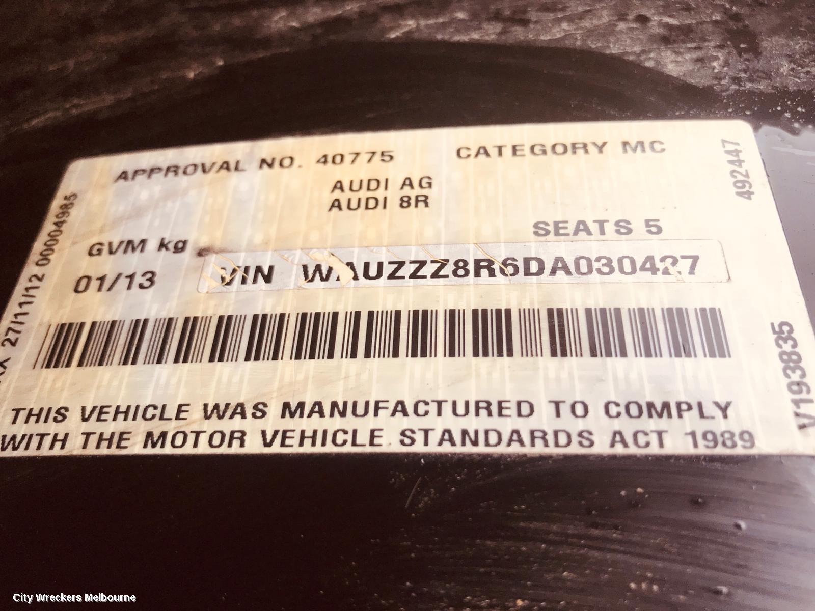 AUDI Q5 PARTICULATE FILTER/DPF, DIESEL, 2.0, CGLC CODE, 8R, 11/2012 - 01/2017