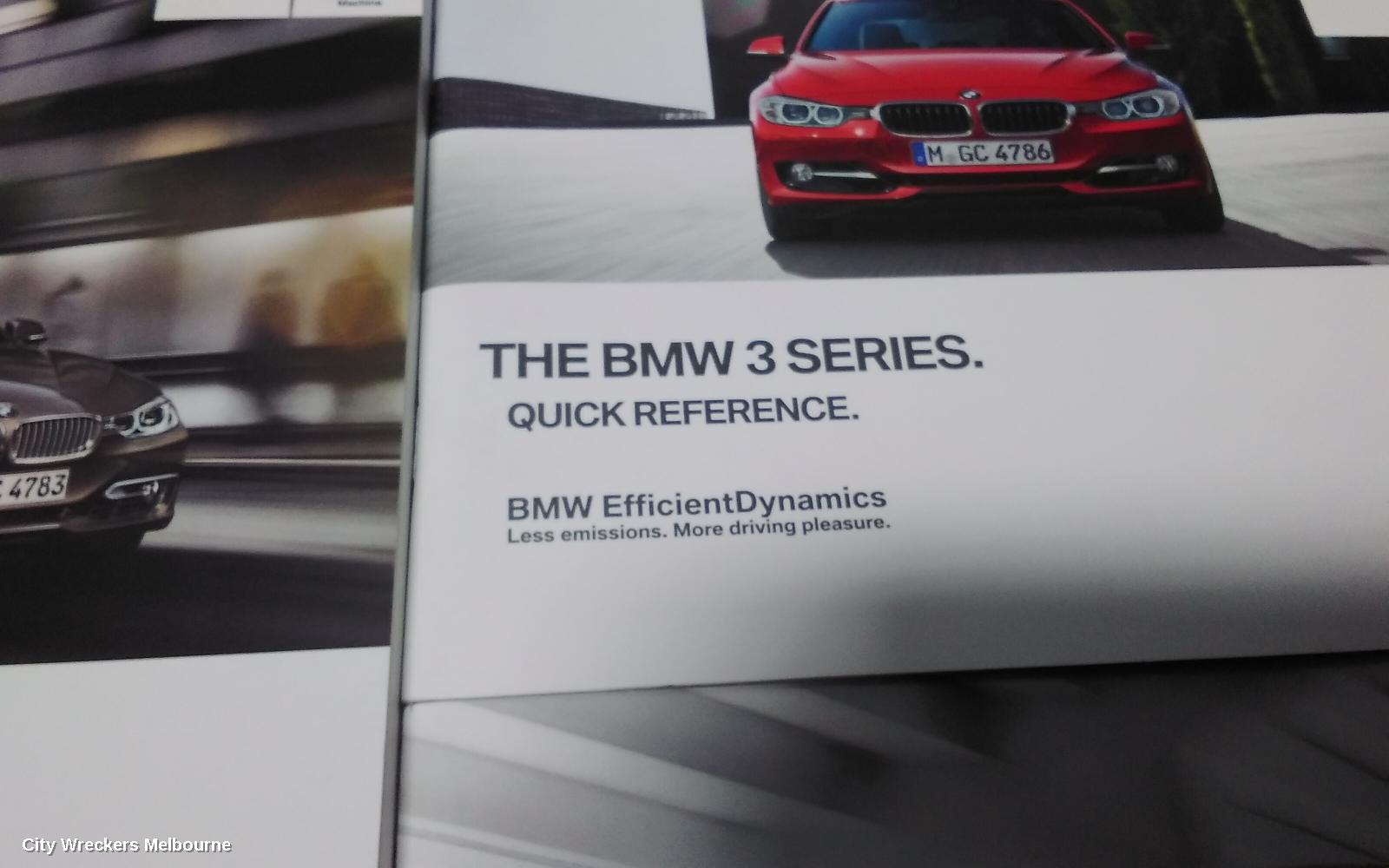 BMW 3 SERIES OWNERS HANDBOOK, F30, PETROL, 11/2011 - 02/2019