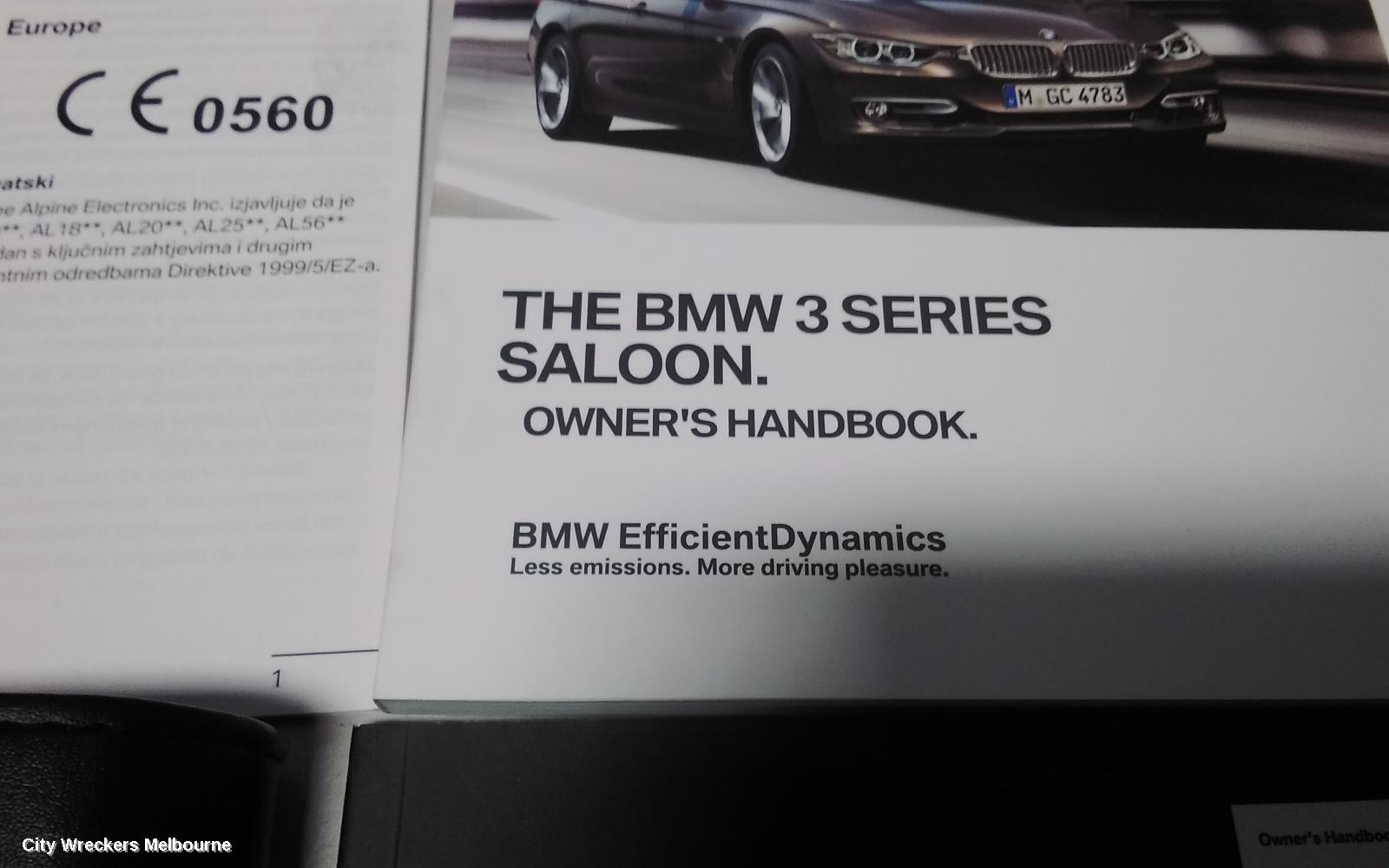 BMW 3 SERIES OWNERS HANDBOOK, F30, PETROL, 11/2011 - 02/2019