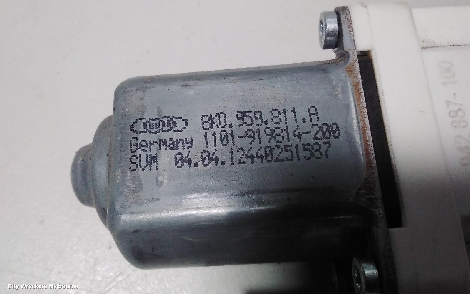 AUDI A1 RIGHT REAR WND REG/MOTOR, A1/S1, 8X, 5DR HATCH, 12/2010 - 10/2018