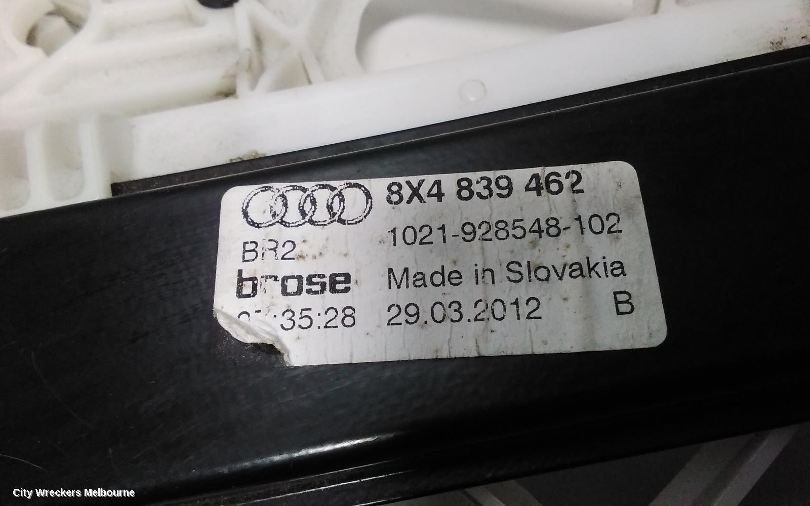 AUDI A1 RIGHT REAR WND REG/MOTOR, A1/S1, 8X, 5DR HATCH, 12/2010 - 10/2018