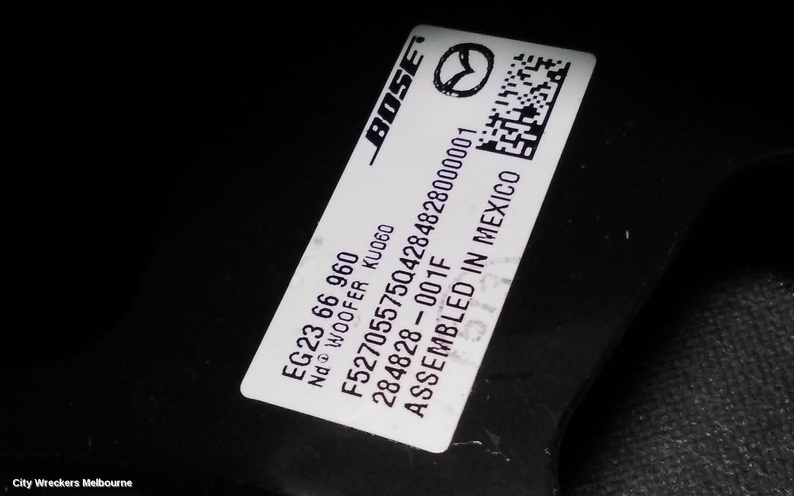 MAZDA CX9 SPEAKER, TB, 12/2007 - 12/2015