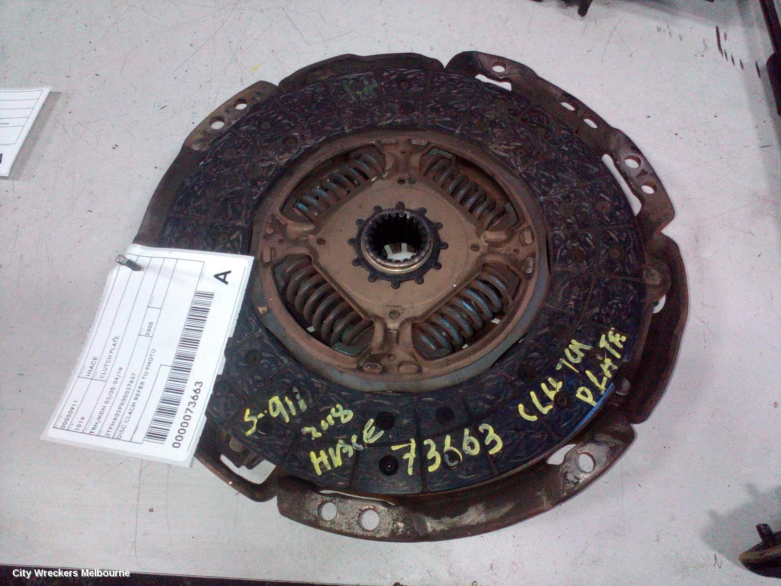 TOYOTA HIACE CLUTCH PLATE, TRH/KDH 03/2005 - 04/2019