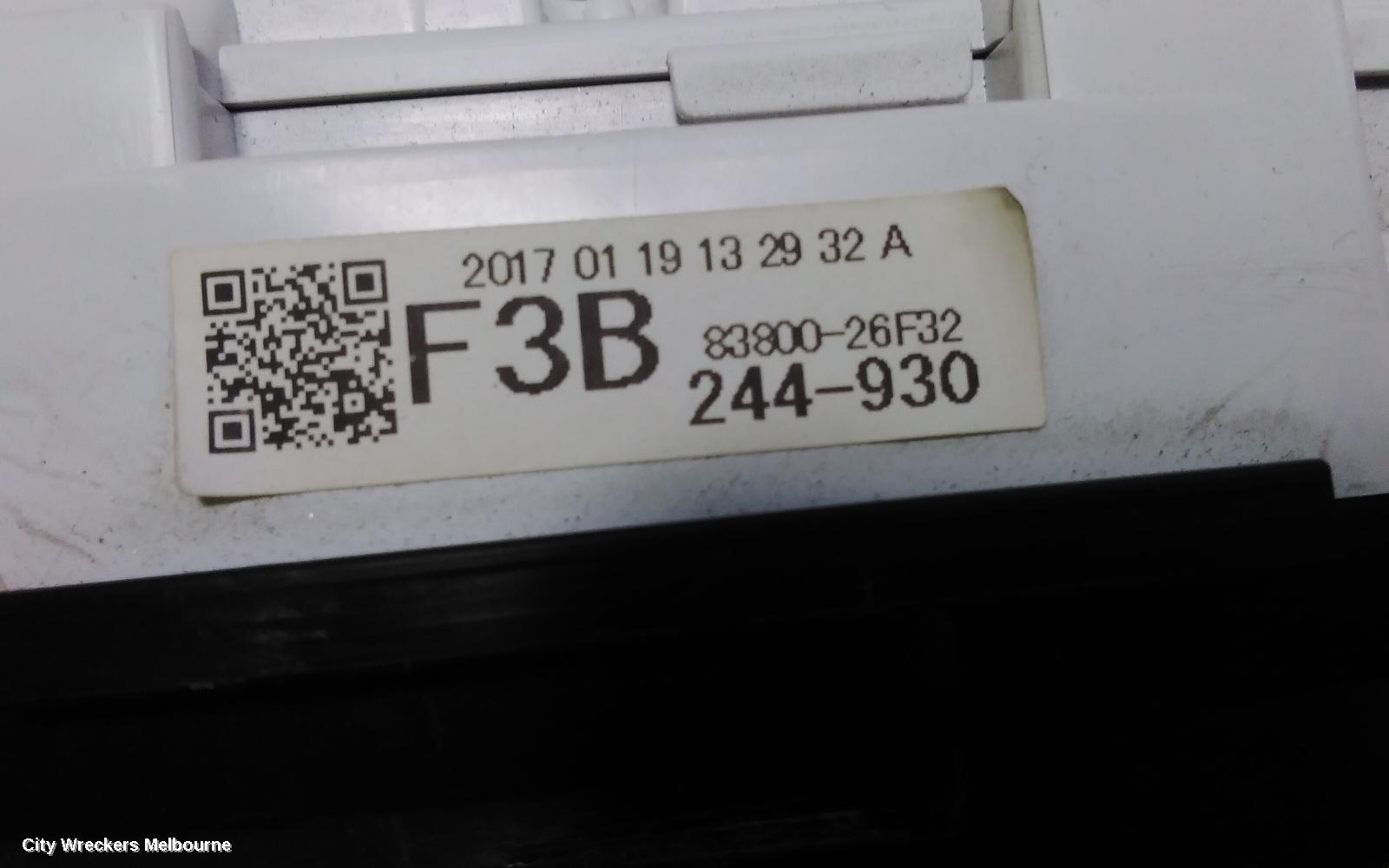 TOYOTA HIACE INSTRUMENT CLUSTER, PETROL, AUTO T/M, TRH, 02/2014 - 04/2019
