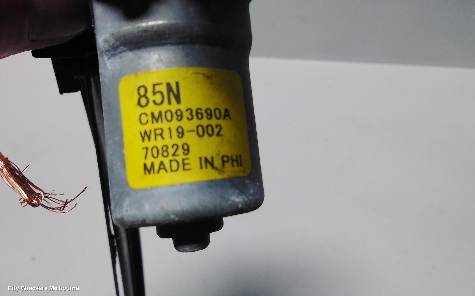 HONDA CIVIC RIGHT FRONT WINDOW REG/MOTOR, 10TH GEN, HATCH, 05/2016 ONWARDS