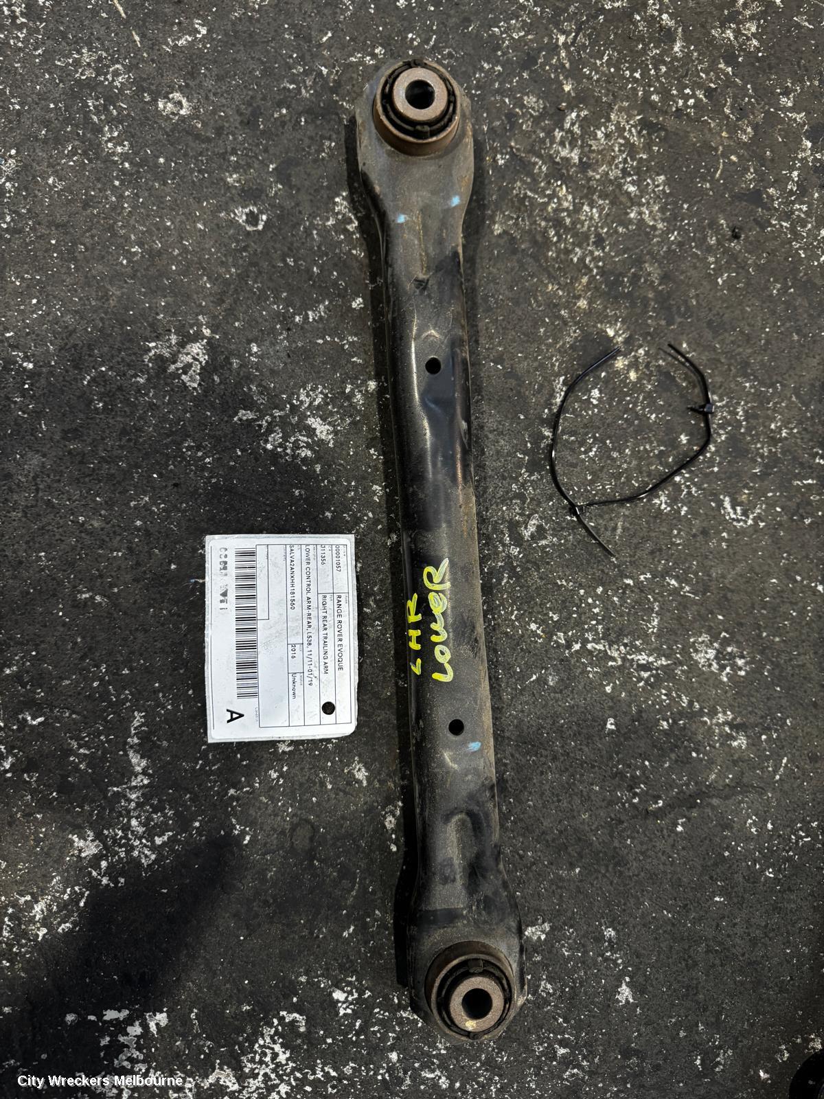LAND ROVER RANGEROVER EVOQUE LEFT REAR TRAILING ARM, LOWER CONTROL ARM-REAR, L538, 11/2011 - 01/2019