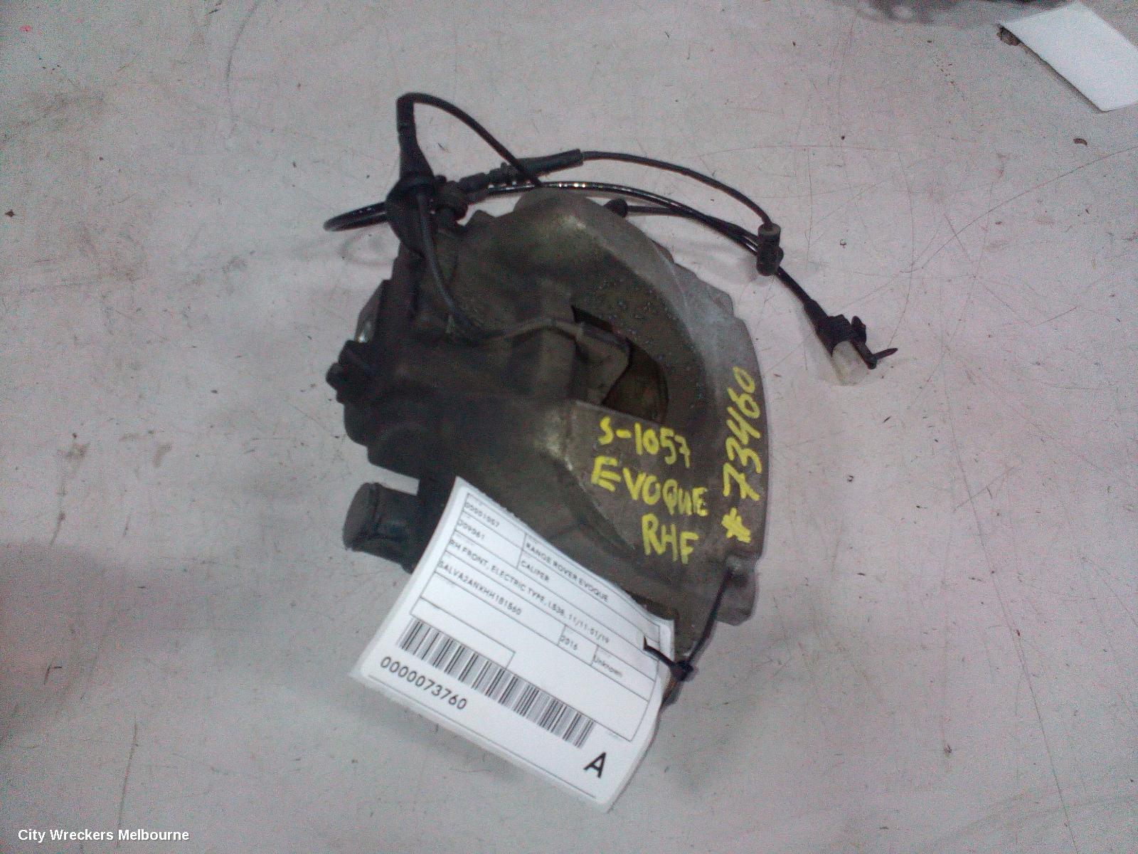 LAND ROVER RANGEROVER EVOQUE CALIPER, RH FRONT, L538, 300MM, 11/2011 - 01/2019