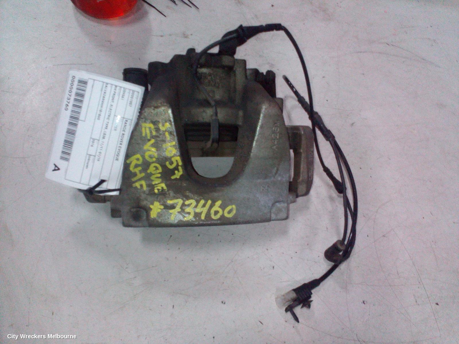 LAND ROVER RANGEROVER EVOQUE CALIPER, RH FRONT, L538, 300MM, 11/2011 - 01/2019