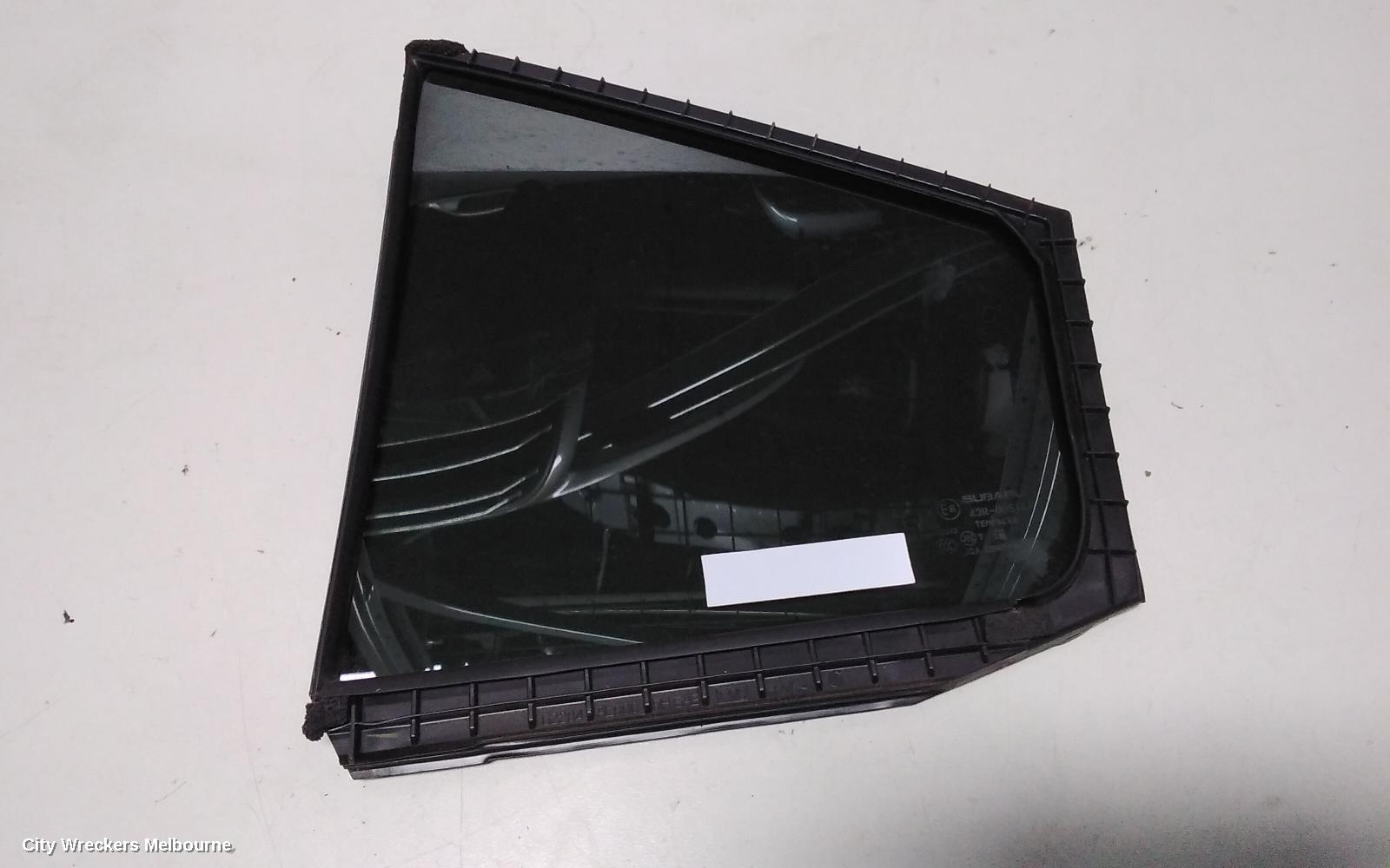 SUBARU LIBERTY RIGHT REAR 1/4 DOOR GLASS, 6TH GEN, 08/2014 ONWARDS
