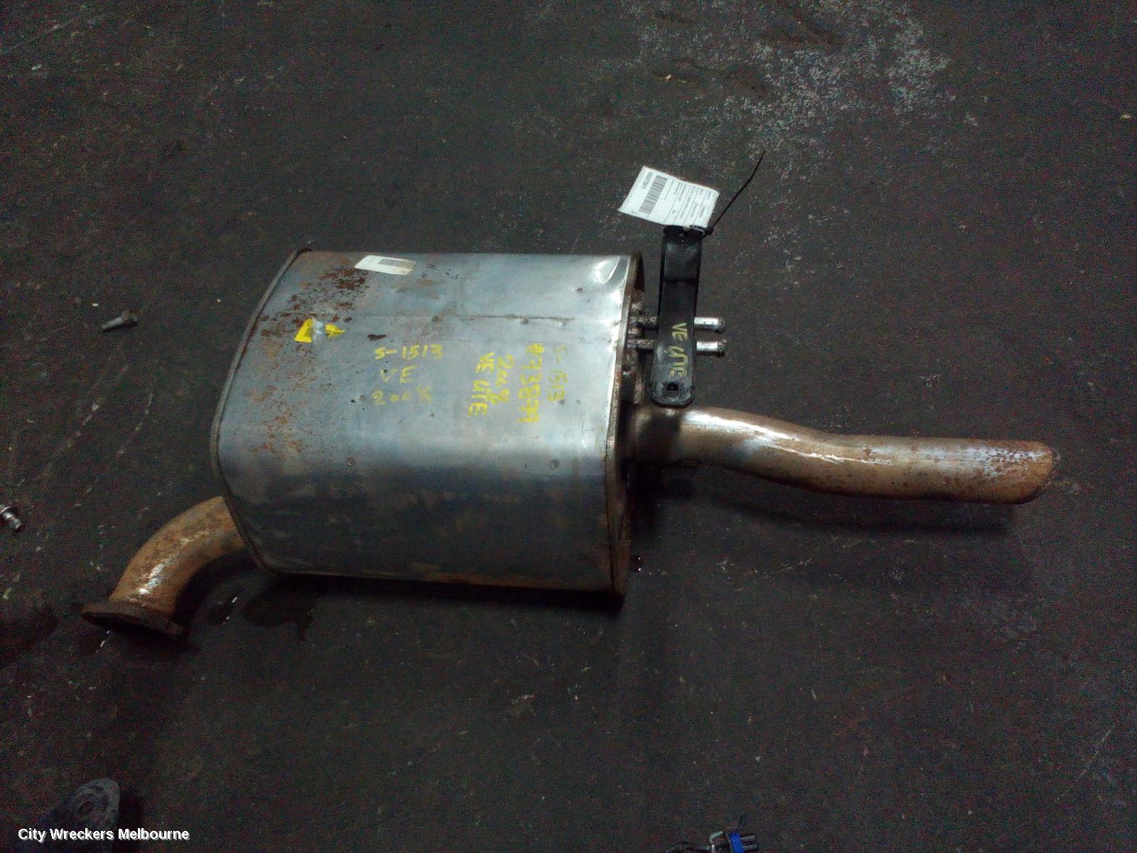 HOLDEN COMMODORE EXHAUST SYSTEM, VE, UTE, V6, SINGLE MUFFLER, 08/2006 - 04/2013