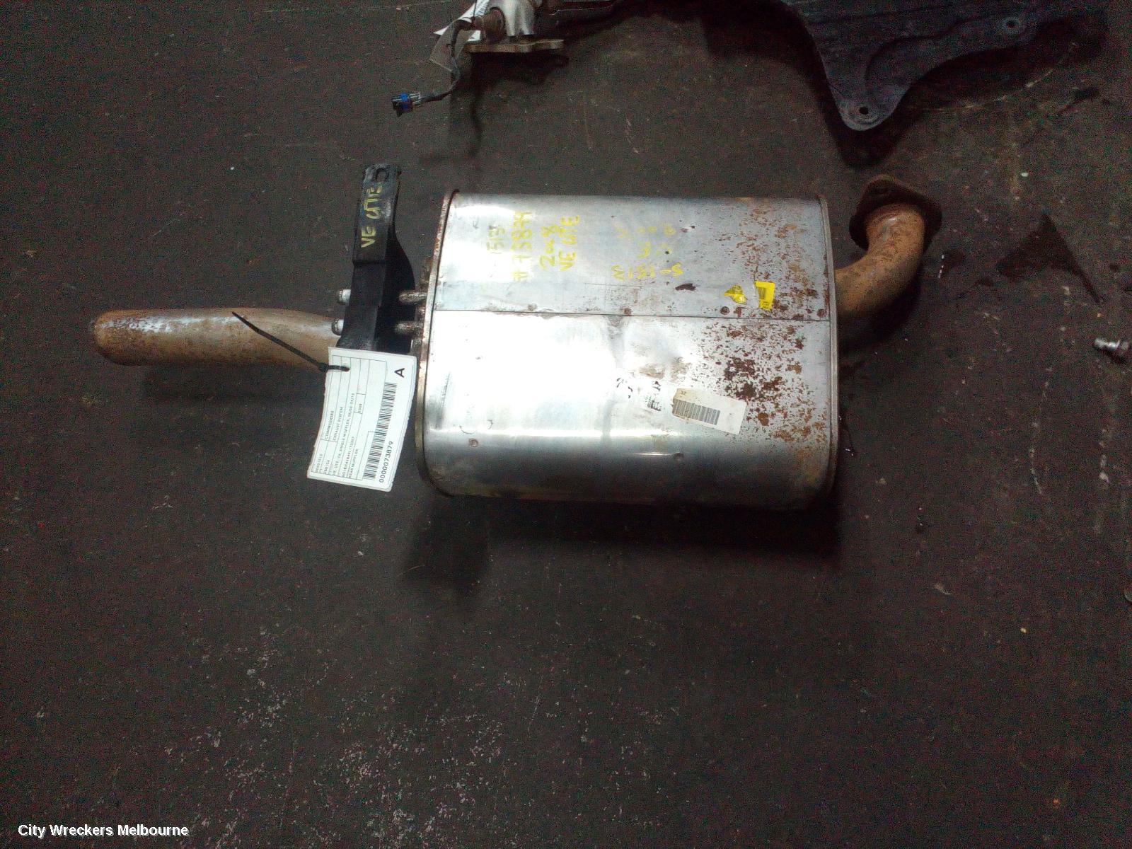HOLDEN COMMODORE EXHAUST SYSTEM, VE, UTE, V6, SINGLE MUFFLER, 08/2006 - 04/2013