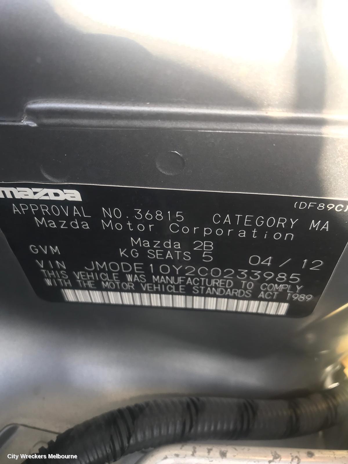 MAZDA 2 LEFT DRIVESHAFT, MANUAL, ABS TYPE, DE SERIES, 09/2007 - 09/2014