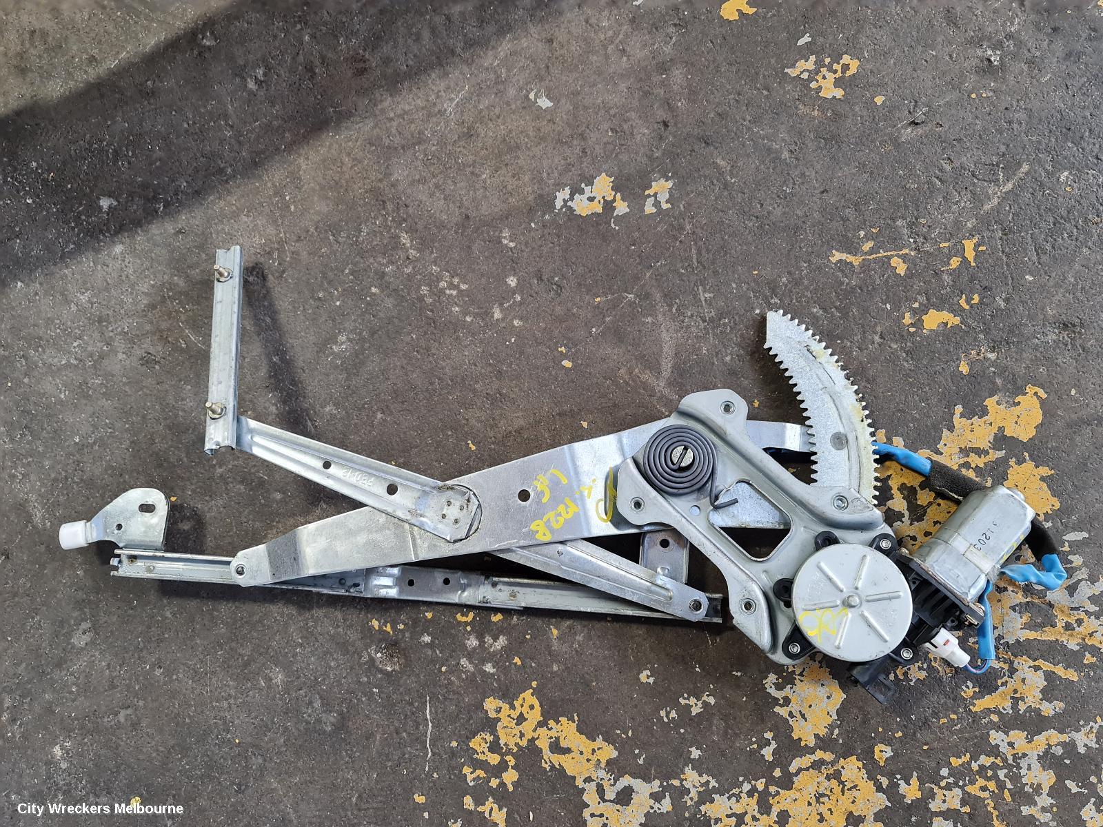 SUBARU IMPREZA LEFT FRONT WINDOW REG/MOTOR, SEDAN, POWER, 2 WIRE TYPE, 10/2000 - 04/2007