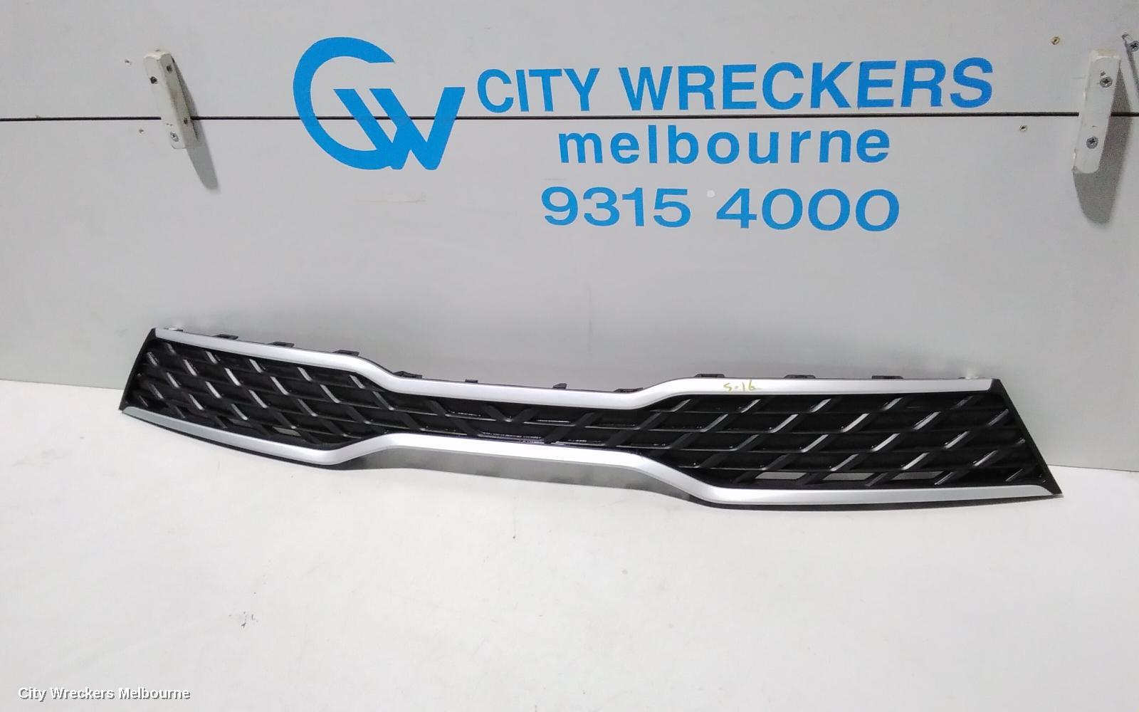 KIA RIO GRILLE, RADIATOR GRILLE, YB, S/SPORT, SILVER SURROUND TYPE, 12/2016 - 06/2020