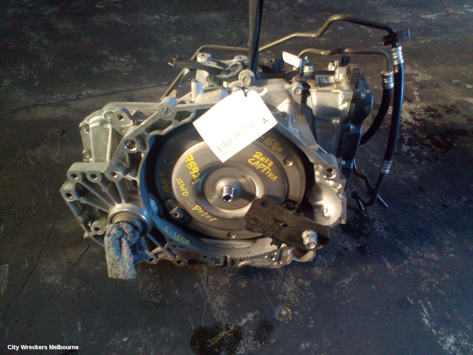 HOLDEN CAPTIVA TRANS/GEARBOX, AUTO, FWD, PETROL, 2.4, 5GCW TAG (GEN 2), CG, 08/2012 - 06/2018