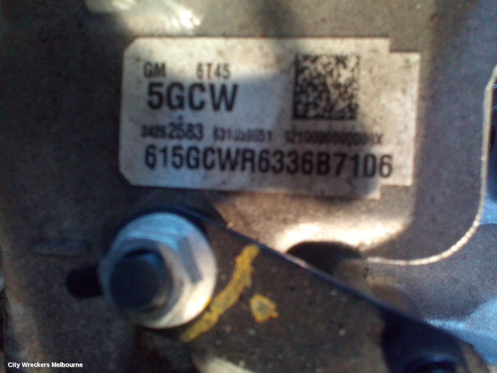 HOLDEN CAPTIVA TRANS/GEARBOX, AUTO, FWD, PETROL, 2.4, 5GCW TAG (GEN 2), CG, 08/2012 - 06/2018
