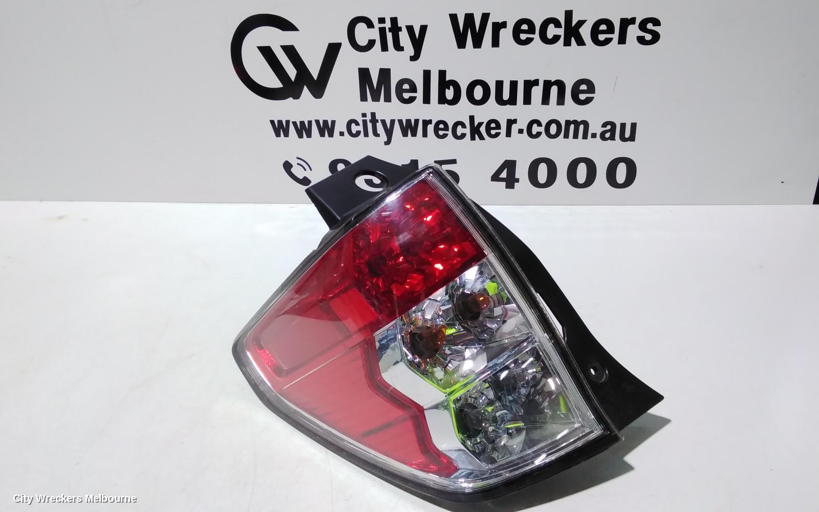 SUBARU FORESTER LEFT TAILLIGHT, IN BODY, 02/2008 - 12/2012