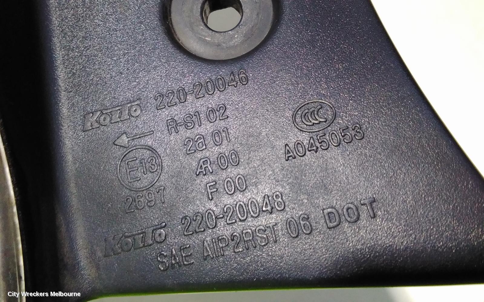SUBARU FORESTER LEFT TAILLIGHT, IN BODY, 02/2008 - 12/2012