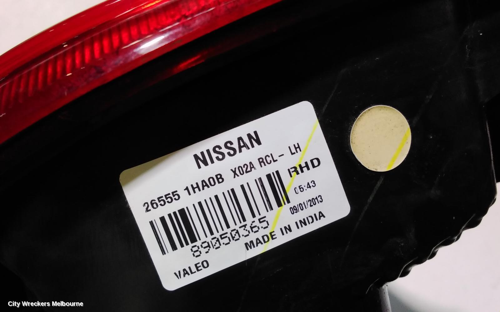 NISSAN MICRA LEFT TAILLIGHT, K13, 12/2012 - 03/2015