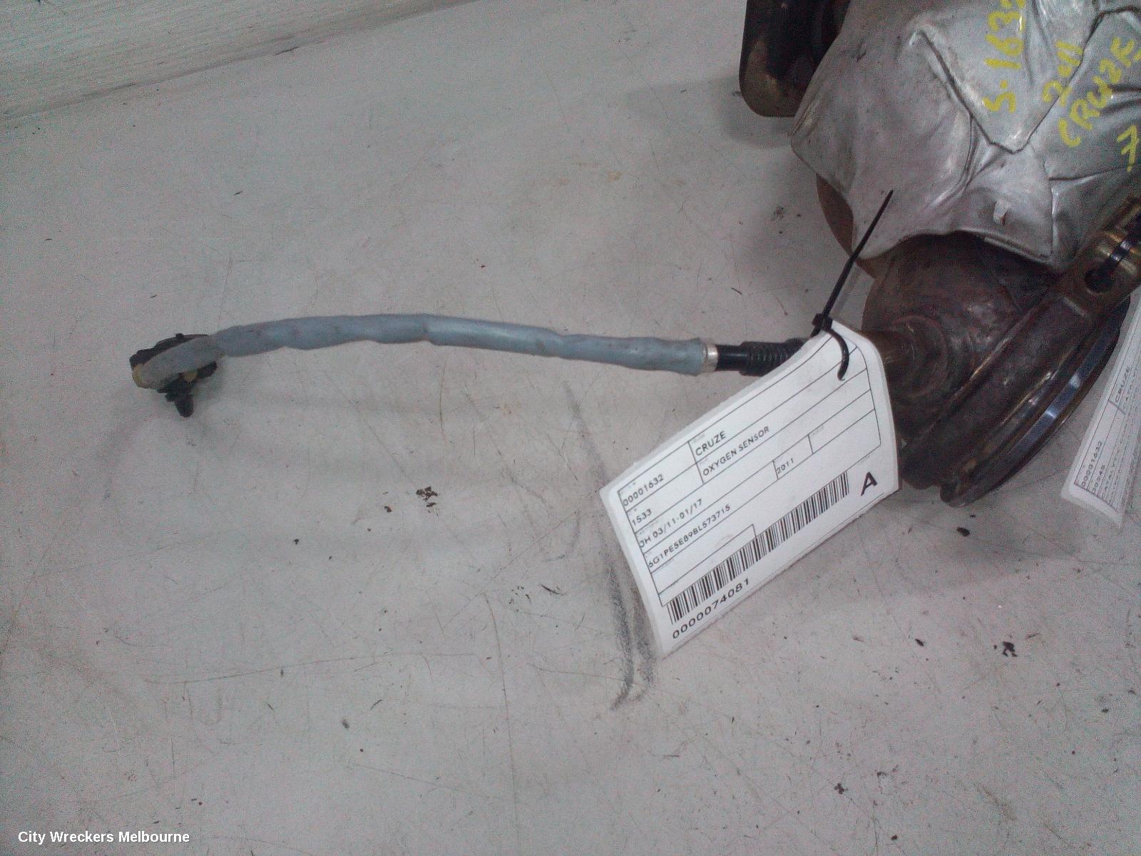 HOLDEN CRUZE OXYGEN SENSOR, JH 03/2011 - 01/2017