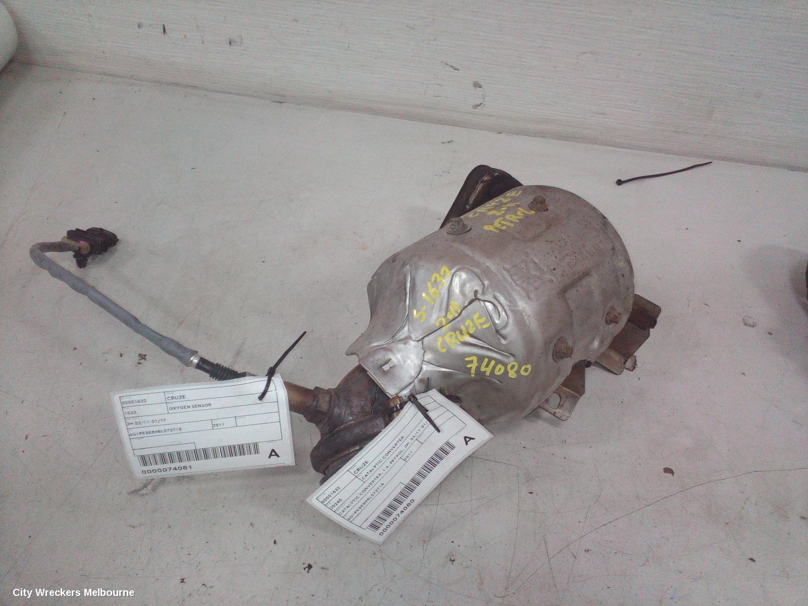 HOLDEN CRUZE OXYGEN SENSOR, JH 03/2011 - 01/2017