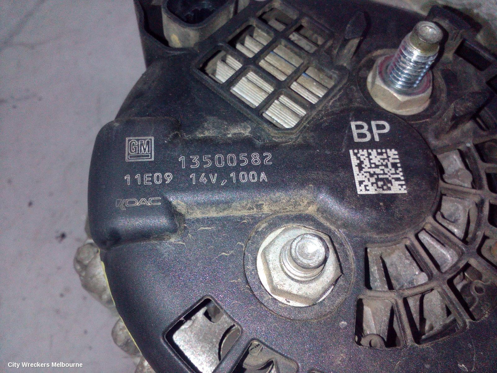 HOLDEN CRUZE ALTERNATOR, PETROL, 1.4, 19UN, TURBO, JH (8TH VIN IS 8), 03/2011 - 01/2017