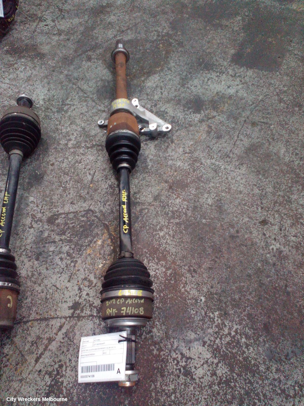 HONDA ACCORD LEFT DRIVESHAFT, AUTO T/M, 3.5, 8TH GEN (VIN MRHCP), 02/2008 - 04/2013